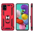 thumbnail image 6 of Kaleidio Case For Samsung Galaxy A51 4G [Hybrid Armor] Rubberized Shockproof [Ring Stand] 2-Piece Protector Cover [Red/Black], 6 of 7