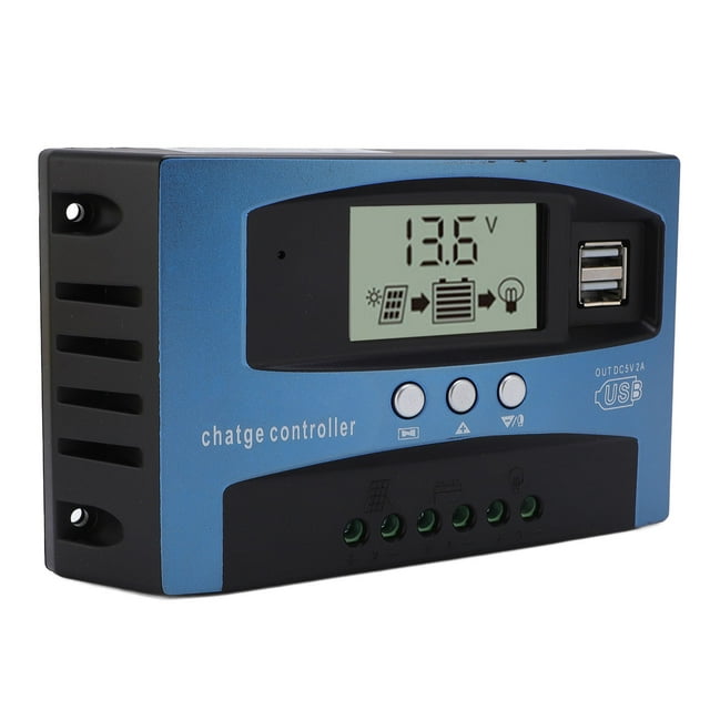 Solar Panel Controller, 12V/24V Efficient Solar Panel Regulator for Solar Charge 30A,50A,60A,80A,100A