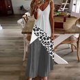 thumbnail image 1 of Lenago Plus Size Womens Dresses Women Mode Robe Longue de Plage à Rayures Sans Manches à Col en V Ajustée Summer Beach Dresses en Liquidation, 1 of 5