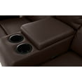 thumbnail image 6 of Home Theater 4 Seat Recliner Sofa with Cup Holders, Dark Brown, 6 of 7