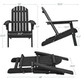 thumbnail image 2 of Smile Mart Fir, Metal Adirondack Chairs, Black, 2 of 8