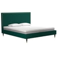 thumbnail image 3 of CosmoLiving by Cosmopolitan Audrey Upholstered Bed, Emerald Green Velvet, King, 3 of 18