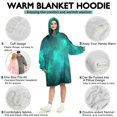thumbnail image 6 of Wearable Blanket Hoodie,Colorful Starry Sky and Universe Oversized Sherpa Blanket Hoodie with Super Pockets,Super Warm Fuzzy Pullover for Women & Men, 6 of 6