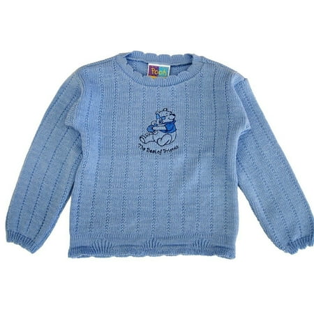 Disney Little Girls Blue Winnie The Pooh Pattern Knit Long ...