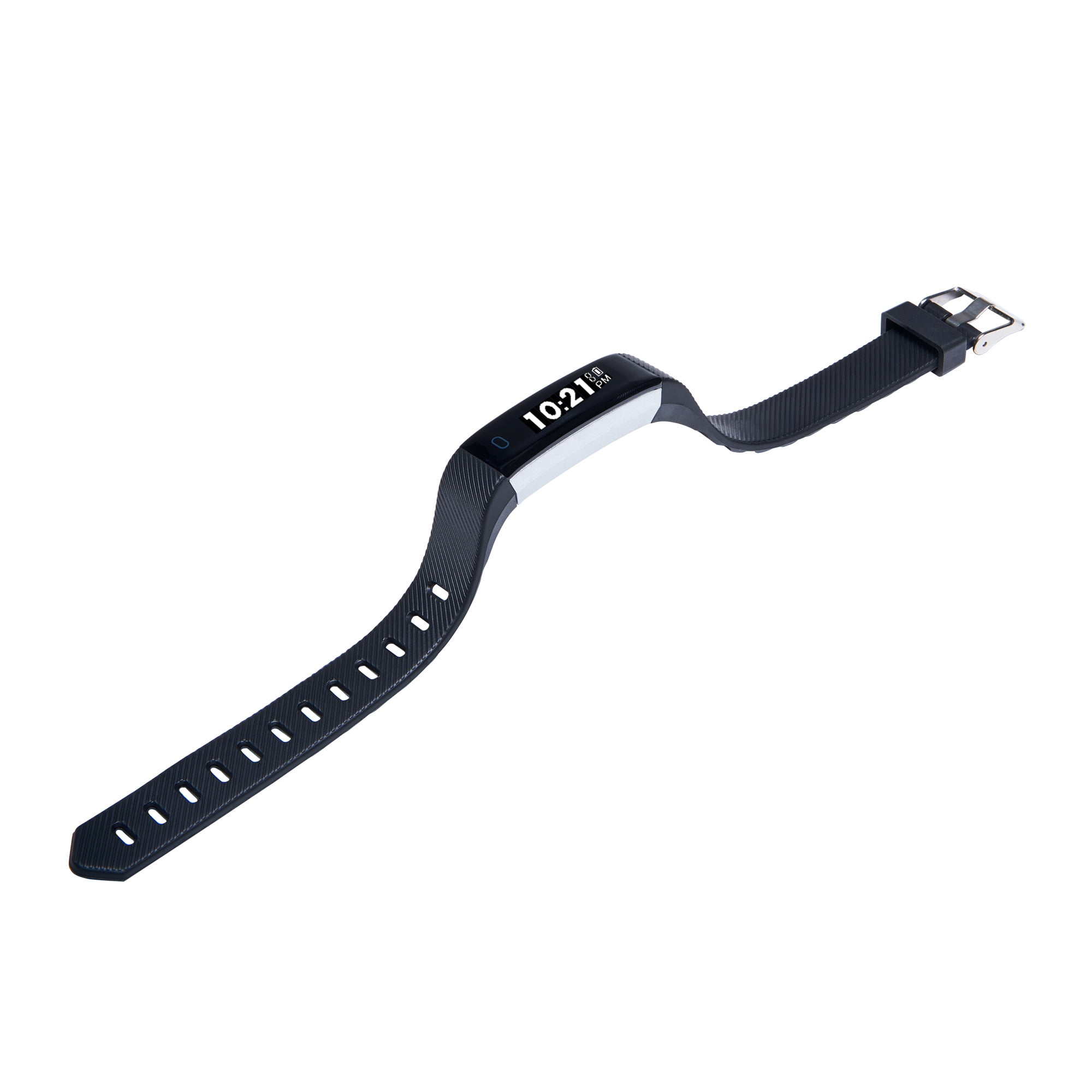 iTech Sport Activity Tracker Smart Watch with Interchangeable Strap, Color: Black/White