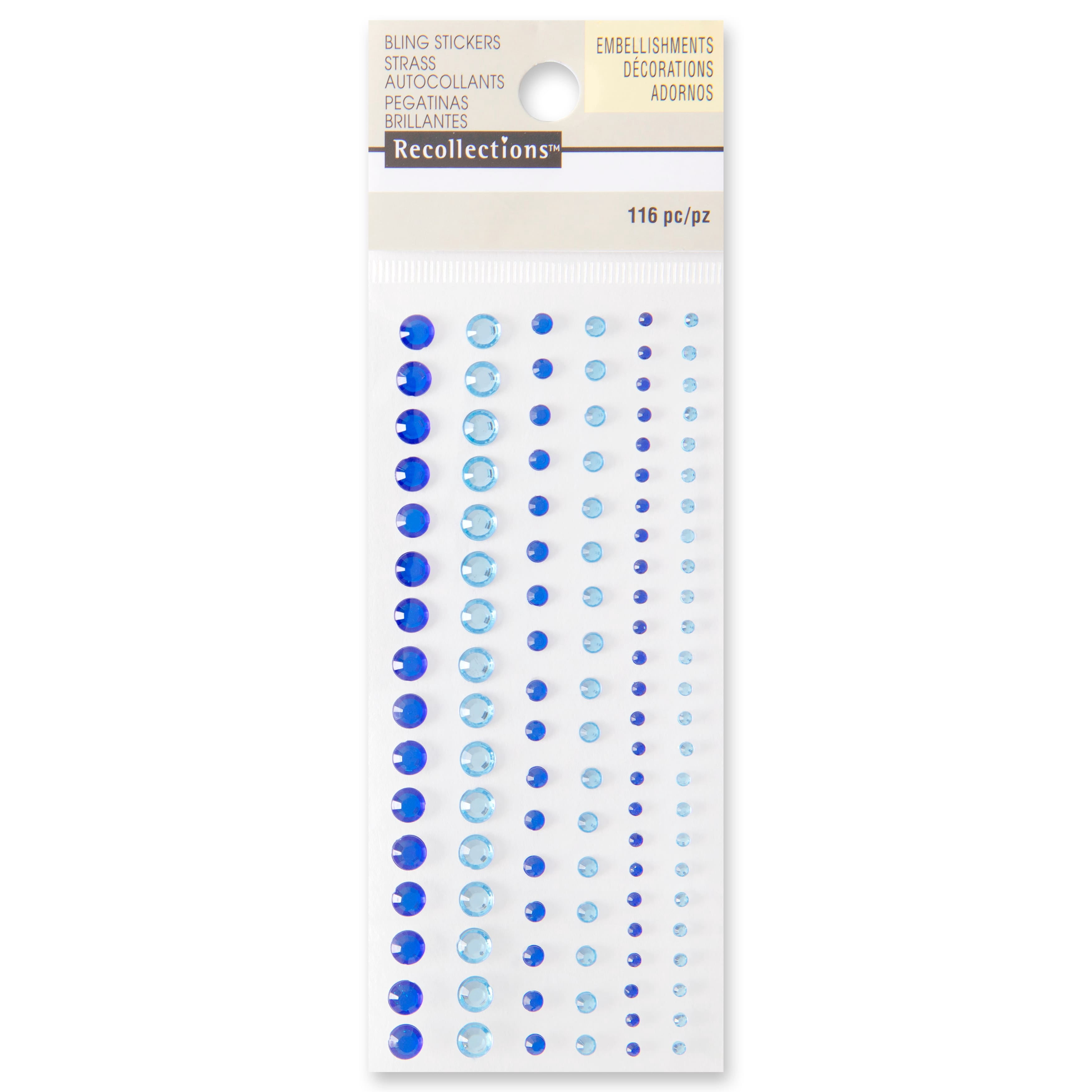 Recollections Adhesive Rhinestones Mixed Pack