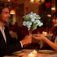 thumbnail image 4 of Valentine's Day Artificial Bouquet, Maintenance-Free Plastic Flower Arrangement, Romantic Gift for Home Desktop Bookshelf Gift Box Decor Wedding Decorations Pink White Blue, 4 of 6