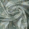 thumbnail image 5 of Ambesonne Damask Valance Pack of 2, Abstract Art Floral, 54"X12", Blue and Taupe, 5 of 5