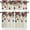 Beige, variant on Christmas Kitchen Curtains and Valances Set, Rod Pocket Curtains Tier Farmhouse Window Curtains 24 Inch Length, Xmas Ball Poinsettia Berry Pine Needle Retro 3 Piece Kitchen Curtains Set