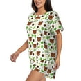 thumbnail image 5 of Sigee Cute Bear for Sleepwear Casual Pjs with Pockets Women's Pajamas Sets Shorts 2 Piece Short Sleeve Lounge Sets X-Large, 5 of 9