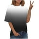thumbnail image 1 of Blusas de Manga Corta para las Mujeres, Moda Impresa Cuello Redondo Camiseta Casual Top Hecho de Cómodo Estante de Algodón de Imitación para Todas las Estaciones, Blusas de Algodón para las Mujeres, 1 of 5