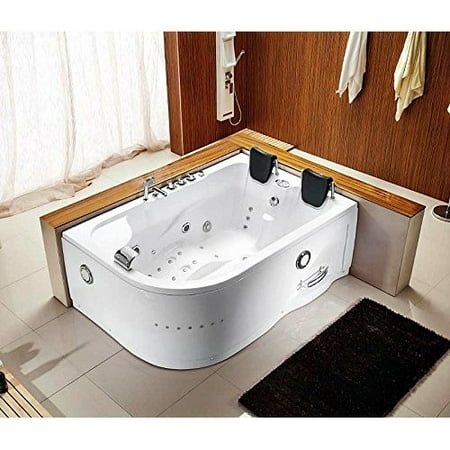 71 X 47 Corner Bathtub With 12 Whirlpool Massage Jets Shower Wand Waterfall Faucet Fm Radio