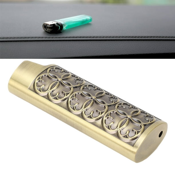 Soporte De Cubierta De Caja De Encendedor De Metal, Soporte De Cubierta De Caja De Encendedor De Metal Vintage Grabado Floral Frontal Funda De Encendedor Reutilizable Funda