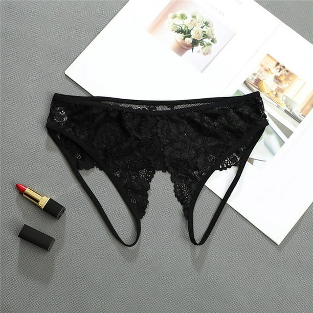 Aligament Women Lace Briefs Hollow Out Panties Crochet Lace Up Panty G  String Lingerie Underwear 