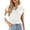 White, variant on PRETTYGARDEN Blouses for Women Dressy Casual Summer Cowl Neck Short Sleeve Tops Spring Work Office Teacher Shirts