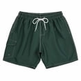 thumbnail image 4 of Purcolt Mens Swim Trunks with Liner, Drawstring Elastic Waist Quick Dry Summer Beach Shorts Casual Loose Fit Swimming Board Shorts with Pockets, 4 of 8