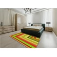 thumbnail image 5 of Ahgly Company Machine Washable Indoor Round Transitional Chameleon Green Area Rugs, 4' Round, 5 of 7