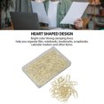 thumbnail image 3 of Shaped Paper Clips,150Pcs Mini Cute Heart Shaped Style Electroplated Metal Coated Fold Back Paperclips Bill Holder Binder Clips Bookmarks With Storage Box For Office School Home, 3 of 8