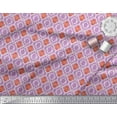 thumbnail image 2 of Soimoi Rayon Fabric Ornament & Quatrefoil Damask Print Sewing Fabric Yard 42 Inch Wide, 2 of 3