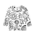 thumbnail image 5 of GaThRRgYP Girls Long-Sleeve Top,Children's Graffiti Printed Sleeve Round Neck Children's Top Hoodie White#3 3 Years, 5 of 5