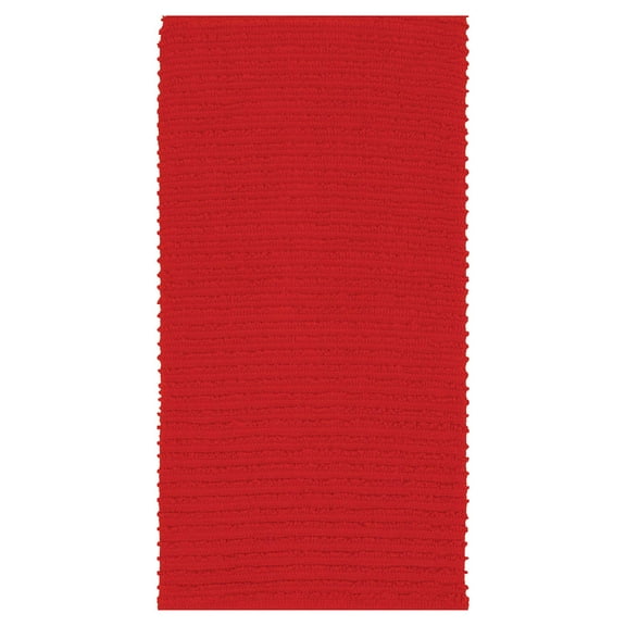 MUkitchen Ridged Texture 100% Cotton Dishtowel, 18 by 28 Inches, Ruby