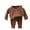 Coffee, variant on ameIAEA Toddler Kids Boys Girls Fall Winter Outfit Solid Color Long Sleeve Shirts Pants Set 1-12 Years
