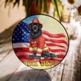thumbnail image 3 of Firefighter Newfoundland Hero Rescue Fire Dept Fireman USA Flag Stained Glass Suncatcher Newfie Dog Lover Gifts Window Hanging Sign Decor - 02026, 3 of 5