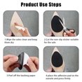 thumbnail image 3 of Trianu 3 Pairs Non-Slip Shoes Pads Sole Protectors Adhesive, High Heels Anti-Slip Shoe Grips, Black, 3.5 x 2.5 inch, 3 of 7