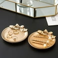 thumbnail image 4 of 2 Pcs Vintage Decorative Tray Storage Tray Dish Plate Jewelry Tray Trinket Storage Plate Rings Chain Bracelets Earrings Trays Cosmetics Jewelry Organizer Retro Design Bow-Knot Resin Plate (Silver), 4 of 5