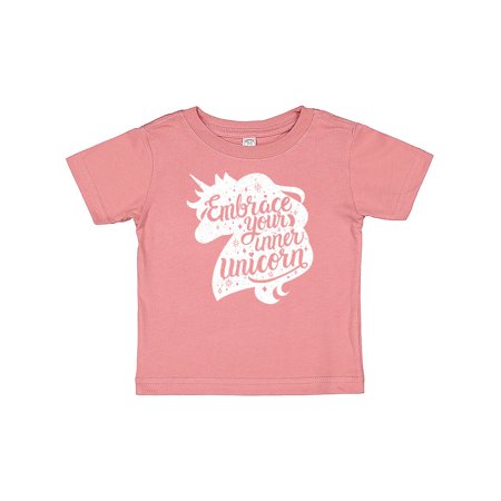 

Inktastic Embrace Your Inner Unicorn with Silhouette in White Grunge Gift Baby Boy or Baby Girl T-Shirt