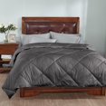 thumbnail image 2 of DNG Creations 3 Piece Stripe Diamond Comforter - California King Size - 550 GSM All Season 100% Egyptian Cotton, 800 Threads Count ( Stripe Dark Grey Colour ), 2 of 7