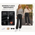 thumbnail image 2 of TEMOFON Women's Cuffed Jogger Fleece Sweatpants Soft Lounge Pants with Pockets Adjustable Drawstring for Casual Workout Running, 2 of 7