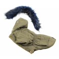 thumbnail image 4 of de perro con cuello elástica, chaqueta de invierno para mascotas S Gloria Abrigo con cuello de piel para mascotas, 4 of 8