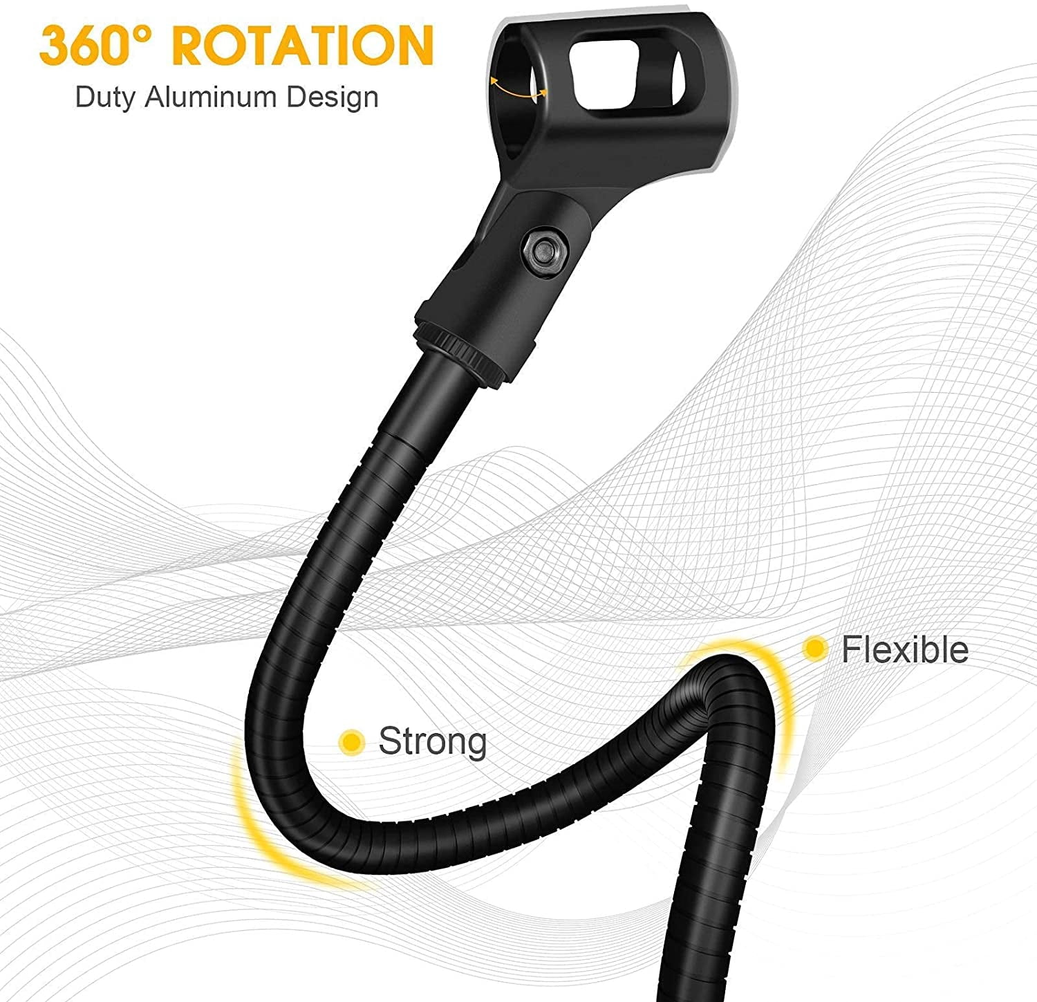 K08 3.5MM Microphone Gold with Gooseneck Stand for Podcast Recording