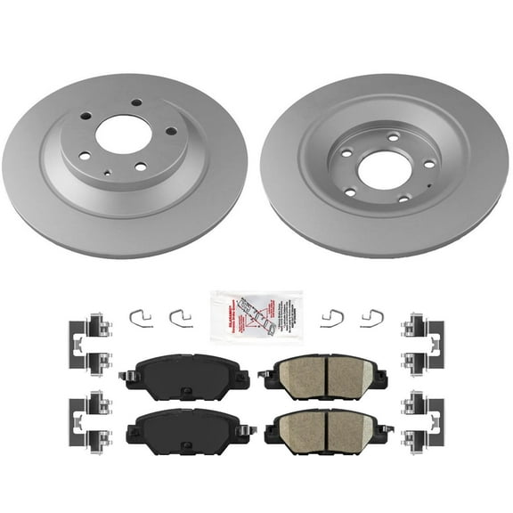 REAR Coated & Balanced Disc Rotors Brake Pads for 19-21 Mazda CX-5 all