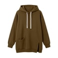 thumbnail image 4 of Yutgune Cute Hoodies Oversized Hoodie Women Side Split Pocket Long Sleeve Hooded Sweatshirt Women, 4 of 9