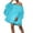 Blue, variant on Women's Crisscross High Waist Bikini Set, Nylon/Spandex Mesh Swimwear, Sexy Vintage Print, S-XL Sizes, Chest Pad Included