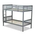 thumbnail image 6 of Bowery Hill Grey Finished Wood Twin Size Bunk Bed, 6 of 7