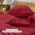 thumbnail image 4 of Bare Home Flannel Pillowcase Set - 100% Flannel Cotton - Double Brushed - King Set of 2, Red, 4 of 8