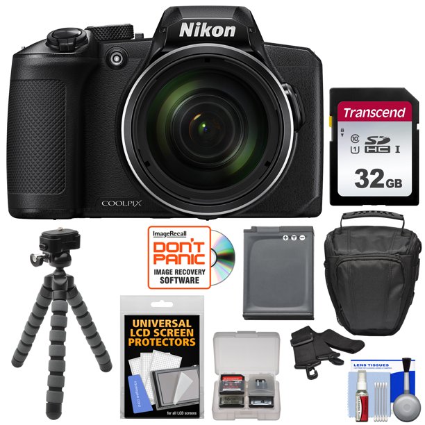 Nikon Coolpix B600 60x Wi-Fi Digital Camera with 32GB Card + Battery + Case + Tripod + Kit