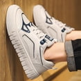 thumbnail image 4 of NOKIO Men's Fashion Sneakers Comfortable Breathable Casual Shoes 𝖫a𝖼e Up Platform Walking Shoes Outdoor Round Toe Sport Shoes Soft Sole Running Shoes for Back to College, 4 of 5
