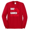 thumbnail image 2 of Wild Bobby,Dad by Day Gamer by Night Funny Gaming Dad Gift, Father's Day, Men Long Sleeve Shirt, Red, X-Large, 2 of 3