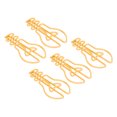 thumbnail image 1 of Paperclips, 100pcs Bulb Shape Paper Clips  Prevention Plating Process Metallic Paper Clips Small Paper Clips Portable for Office Document Classification, 1 of 7