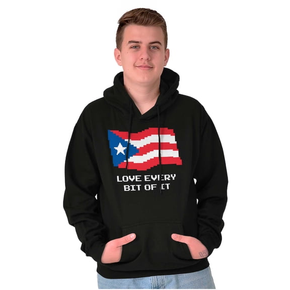 Puerto Rican Pride Love Every Bit Flag Hoodie Sweatshirt Women Men Brisco Brands S