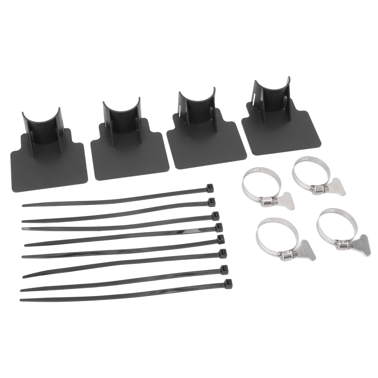 Pool Hose Clamp, Swimming Pool Pipe Holder Stainless Steel 4 Sets Cable