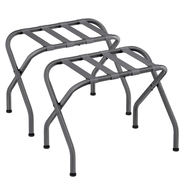 Portaequipajes plegable de acero SONGMICS, juego de 2, 69 x 38 x 52 cm