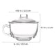 thumbnail image 4 of Recipientes de vidrio transparente con tapa para sopa, ensalada, helado y comida delicada., 4 of 6