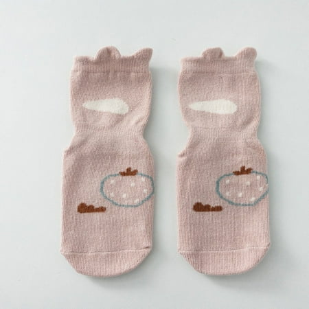 

Pink Spring and Autumn baby floor socks non-slip insulation cool fresh baby shoes socks dot glue socks children s socks newborn fl