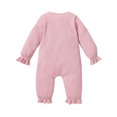 thumbnail image 4 of Toddler Kids Baby Romper Girls Long Sleeve Winter Plaid Jumpsuit Outwear Pink Purple Outfits For 6-12 Months, 4 of 4