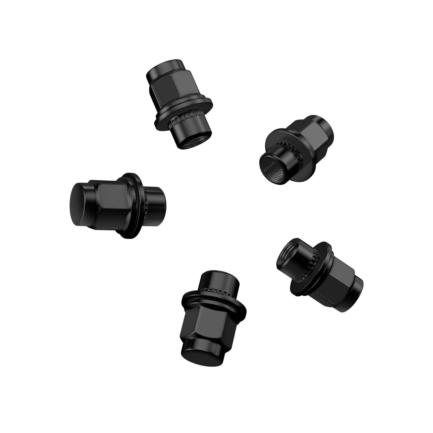 StanceMagic - 24pcs Black 12x1.5 Mag Style Lug Nuts - 1.5" Length - 21mm or 13/16" Hex - Compatible with 6Lug Lexus Toyota Mitsubishi Vehicles Trucks SUVs